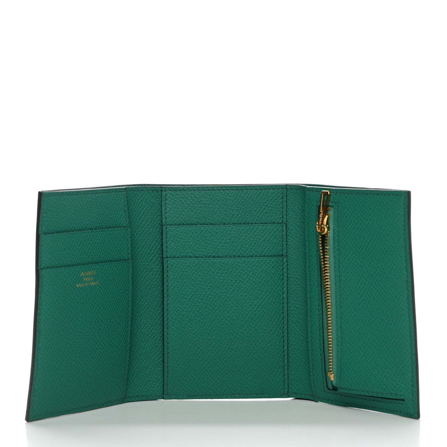 Hermes Epsom Tri-Fold Compact Bearn Wallet Vert Jade 5 of 9