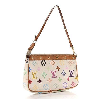 Louis Vuitton Monogram Multicolor Pochette Accessories White 3 of 8