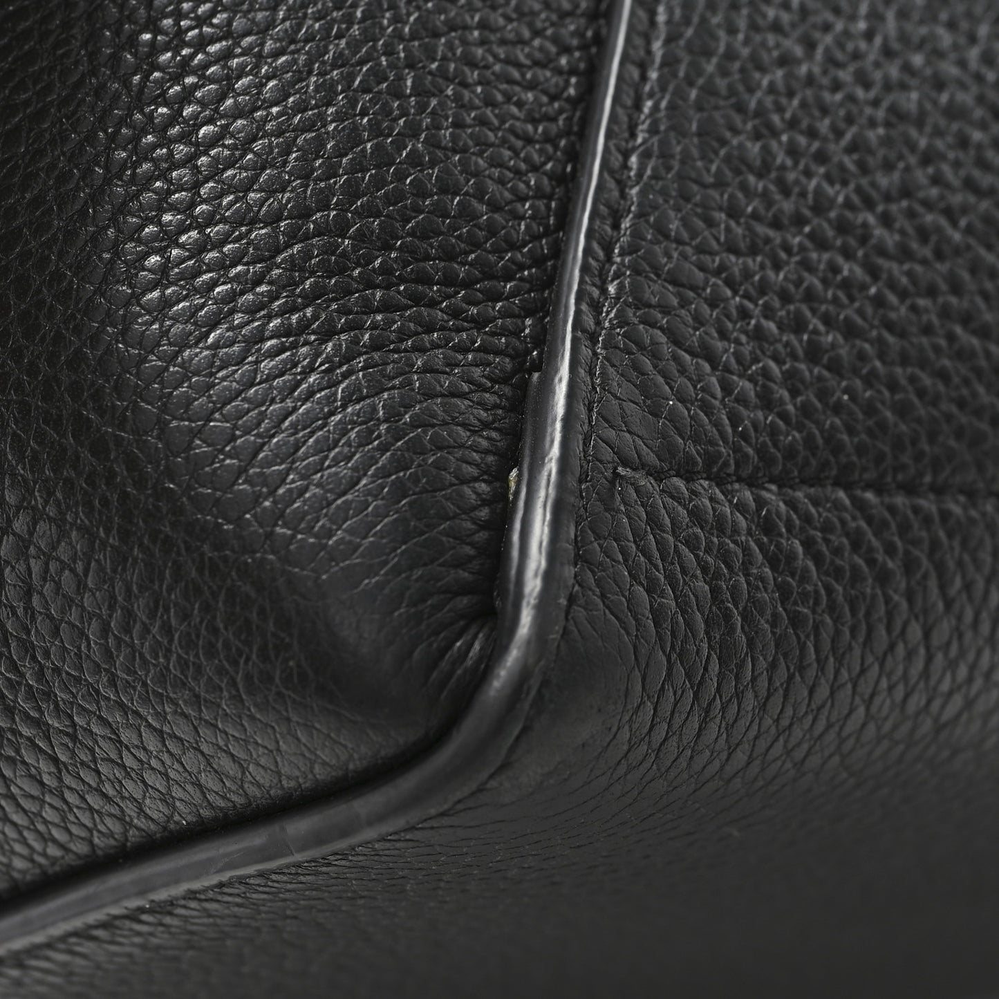 Soft Grained Calfskin Sangle Bucket Bag Black