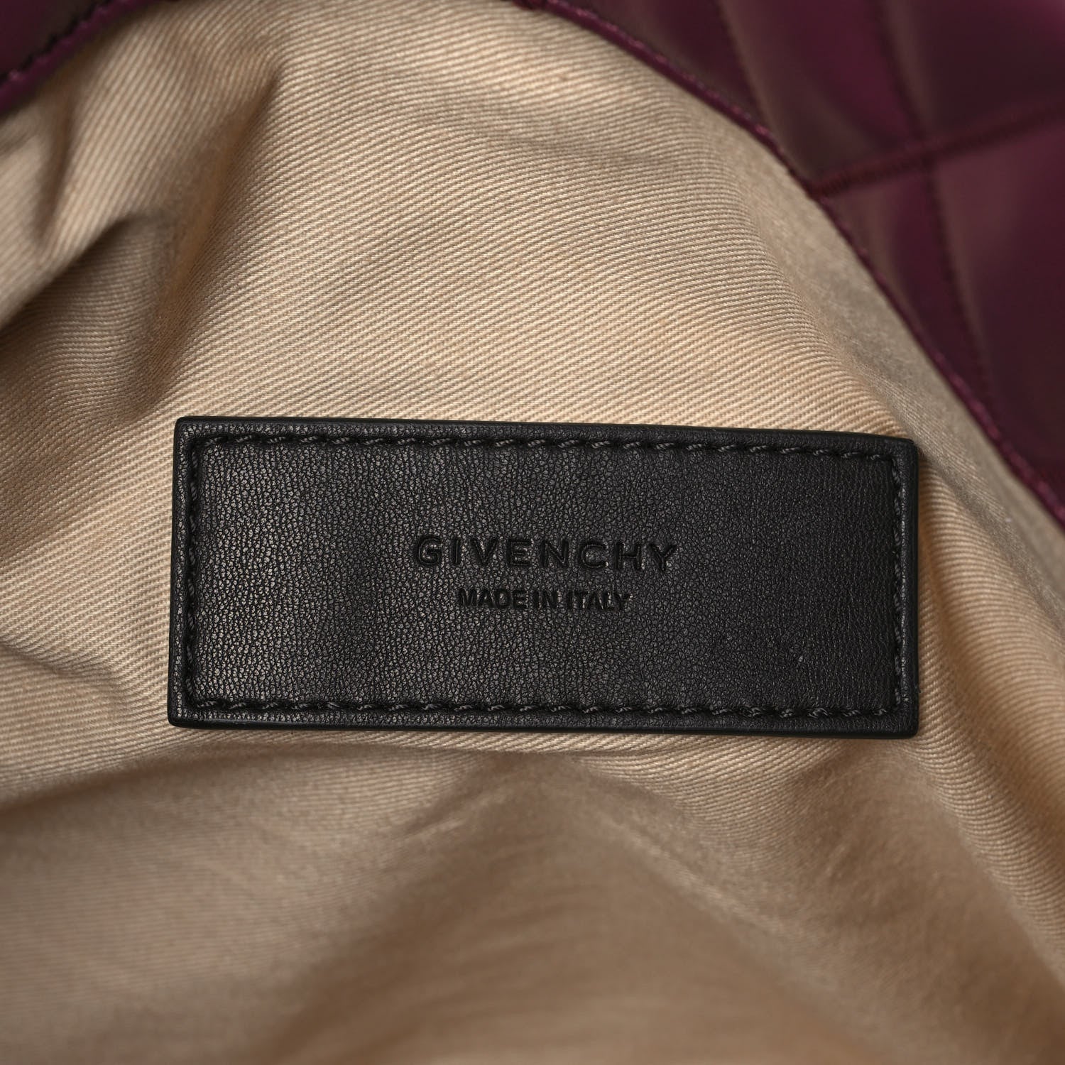 Givenchy Rubber Effect Canvas Quilted Duo Shopper Tote Aubergine 6 of 13