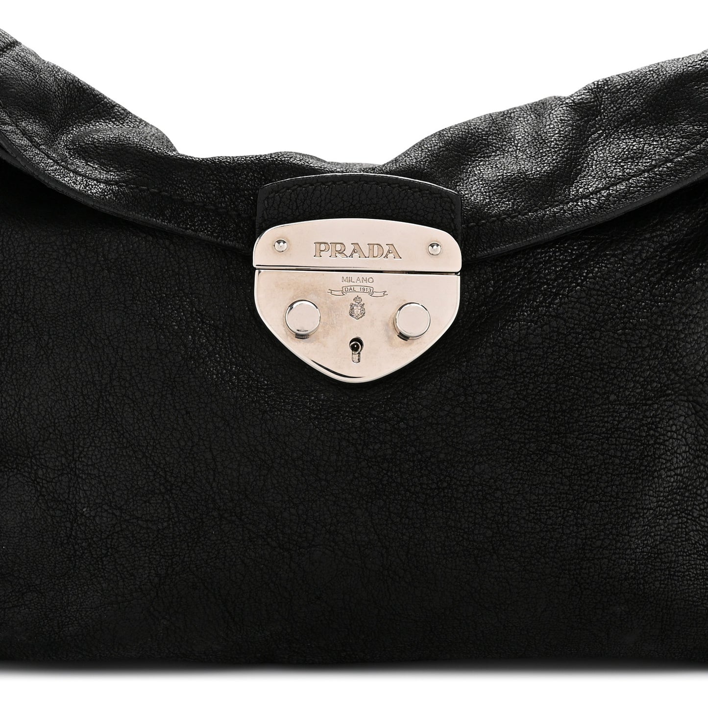 Cervo Antik Easy A Foldover Pushlock Flap Shoulder Bag Black