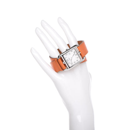 Hermes Stainless Steel Swift 29mm Cape Cod Double Tour Quartz Watch Orange 2 of 8