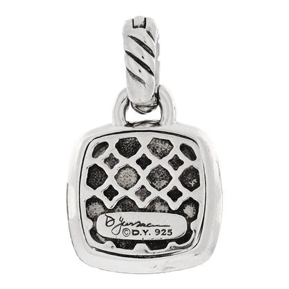 David Yurman Sterling Silver Diamond Blue Topaz 11mm Albion Enhancer Pendant 3 of 3