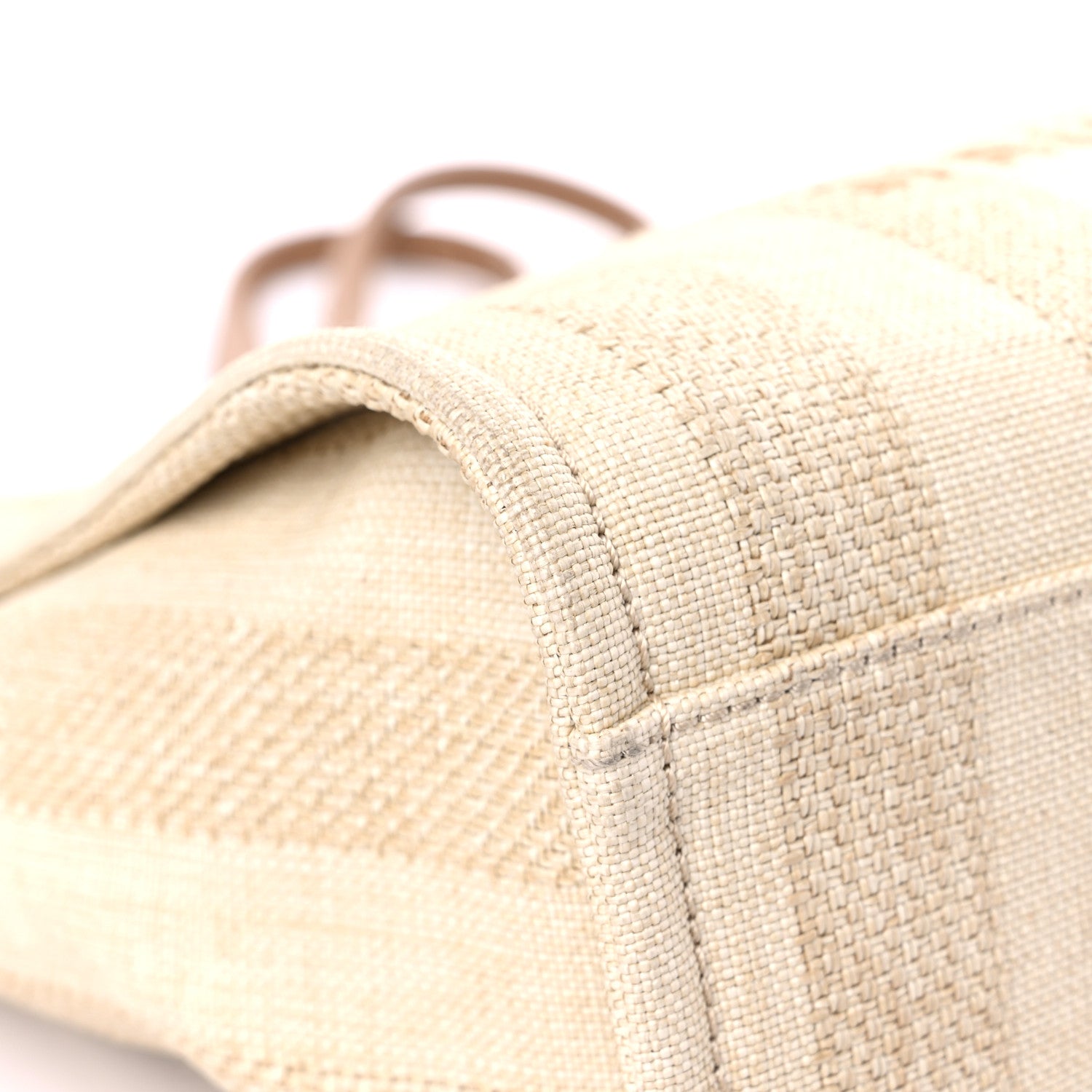 Chanel Mixed Fibers Calfskin Striped Small Deauville Tote Beige 8 of 13