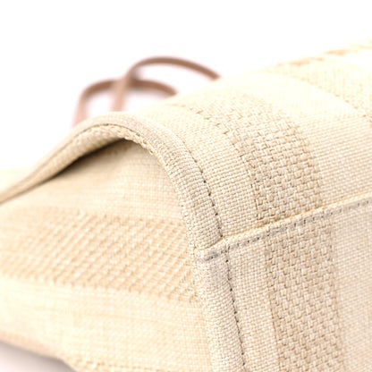 Chanel Mixed Fibers Calfskin Striped Small Deauville Tote Beige 8 of 13