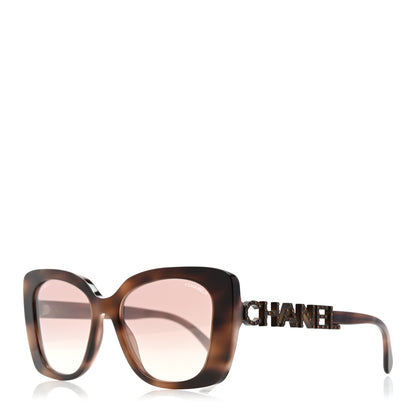 Chanel Acetate Strass Square Sunglasses 5422 Tortoise 1 of 8