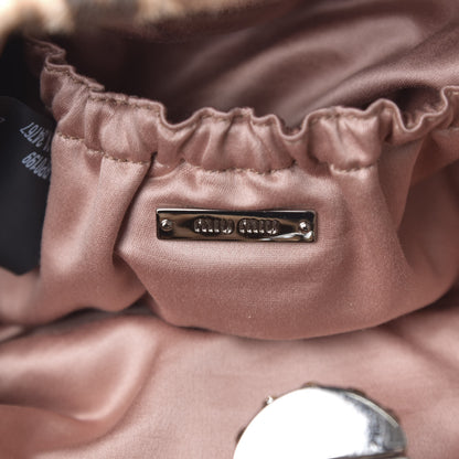 Miu Miu Pony Hair Leopard Crystal Flap Clutch Brown 5 of 10