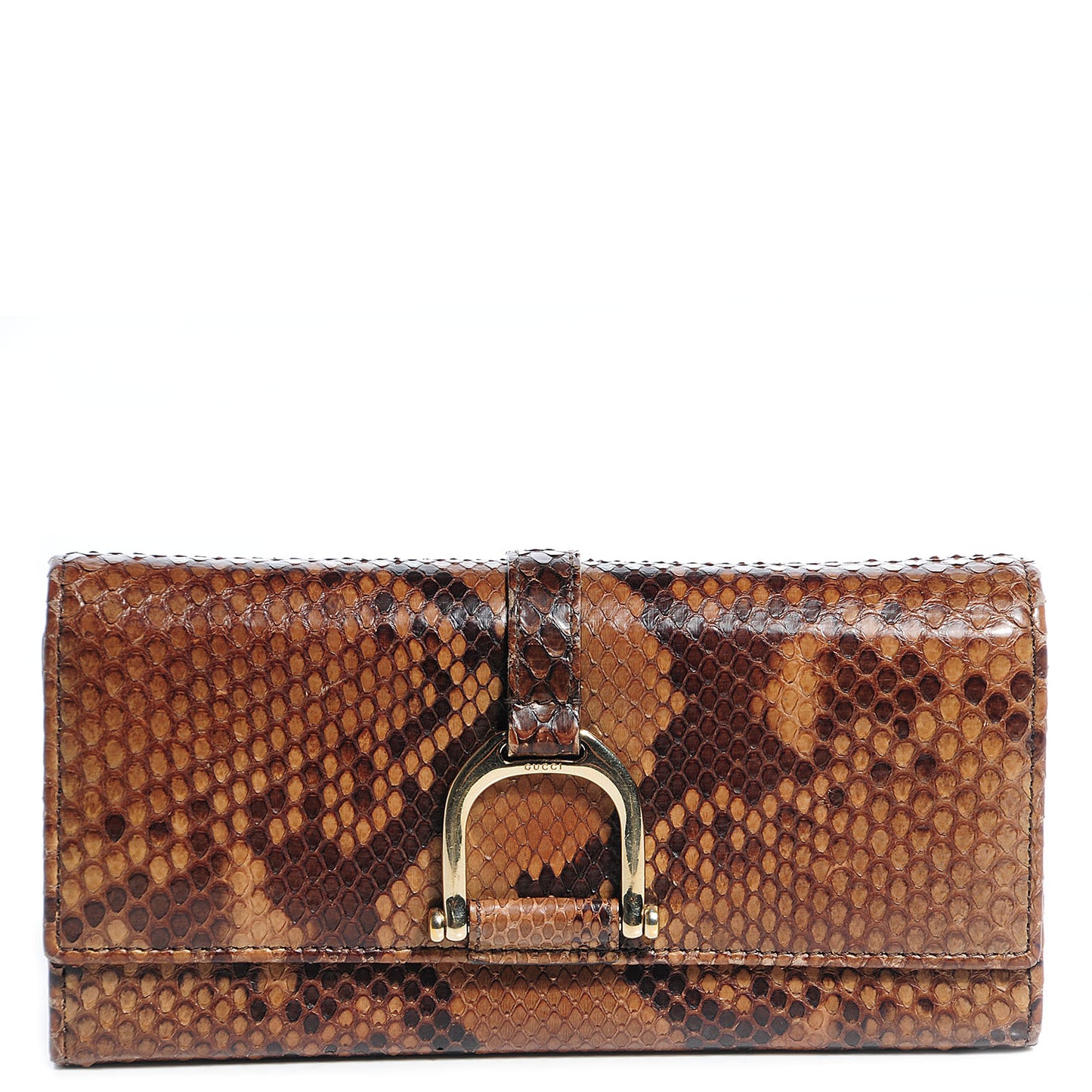 Python Stirrup Continental Wallet Brown