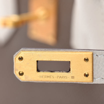 Hermes Epsom Horseshoe Birkin 25 Etoupe Craie 28 of 35