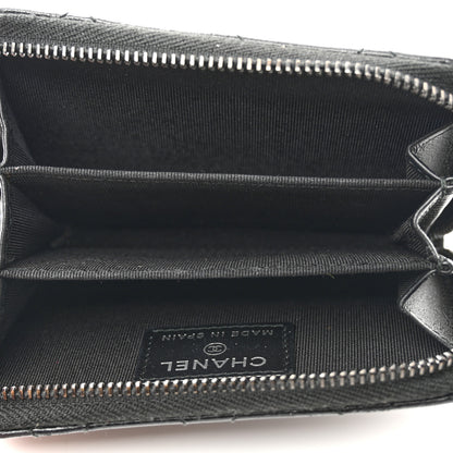 Chanel Calfskin Quilted Zip Coin Purse So Black 5 of 8