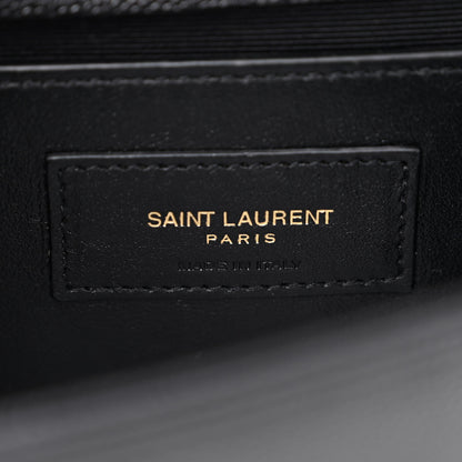 Saint Laurent Grain De Poudre Small Monogram Kate Satchel Black 6 of 9