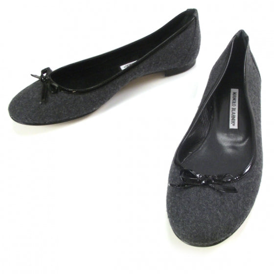 MANOLOBLAHNIKFlannelBallerinaFlats40