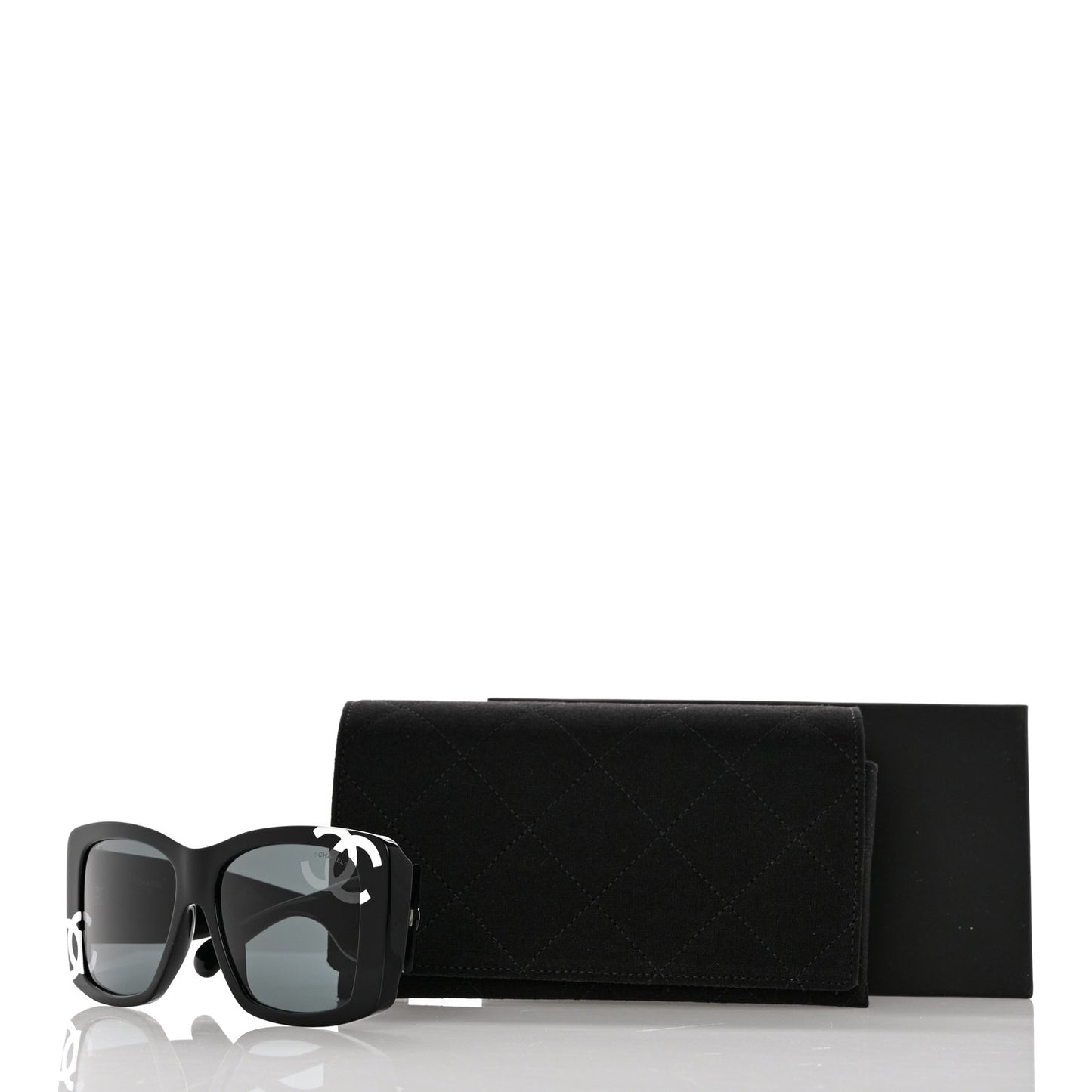 Acetate CC Logo Square Sunglasses 71472 Black