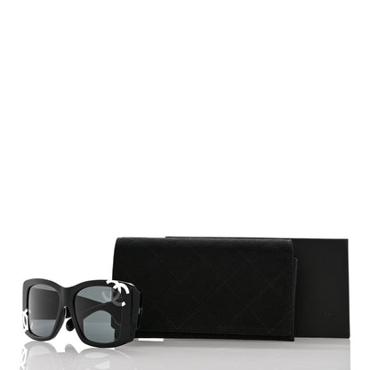 Chanel Acetate CC Logo Square Sunglasses 71472 Black 8 of 8