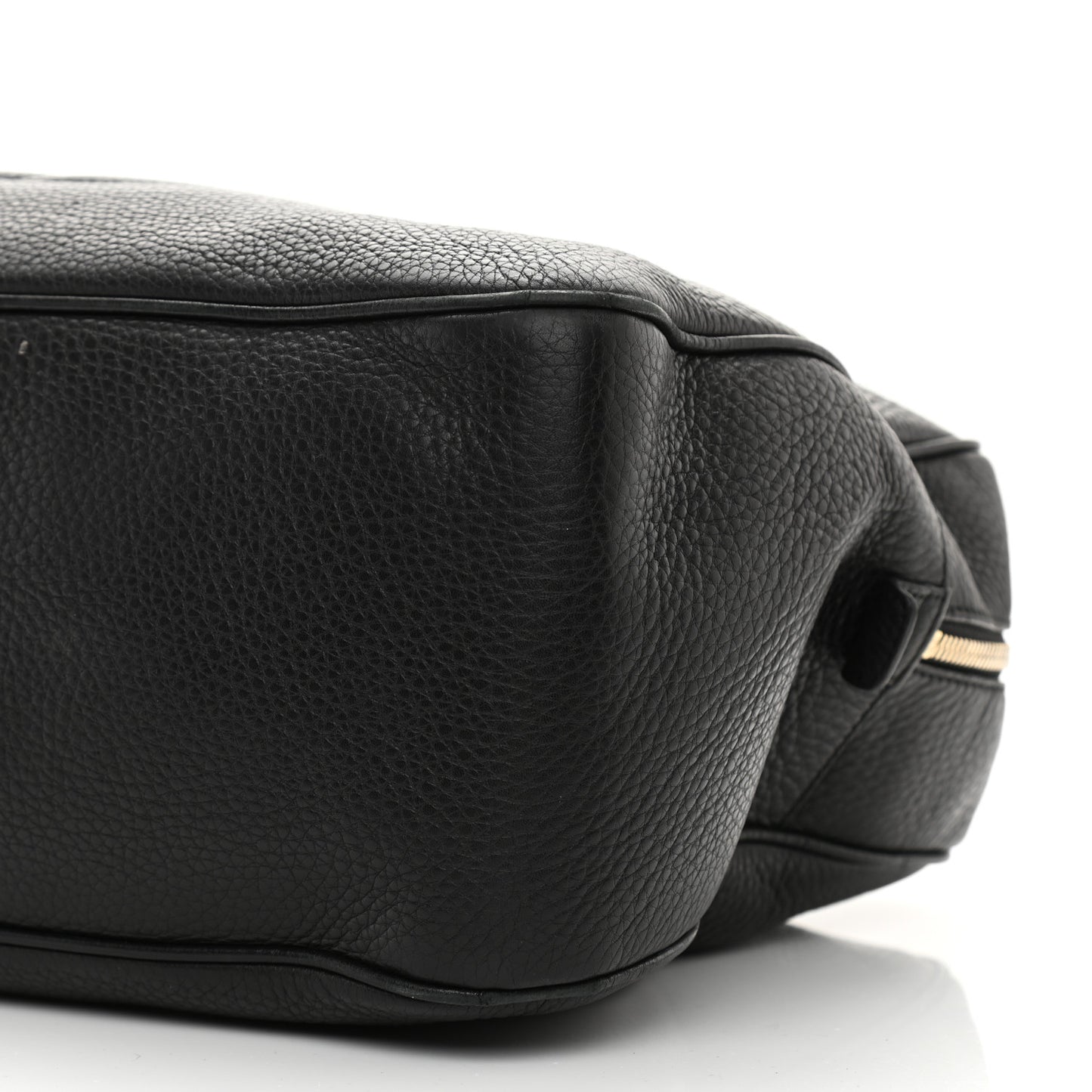 Pebbled Calfskin Medium Soho Bowler Black