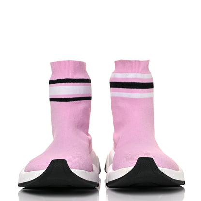 Balenciaga Technical 3D Recycled Knit Striped Womens Speed 2.0 Sneakers 40 Sweet Lilac Multicolor 2 of 7