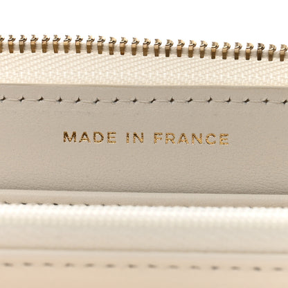 Chanel Caviar Quilted Large Gusset Zip Around Wallet White 8 of 11