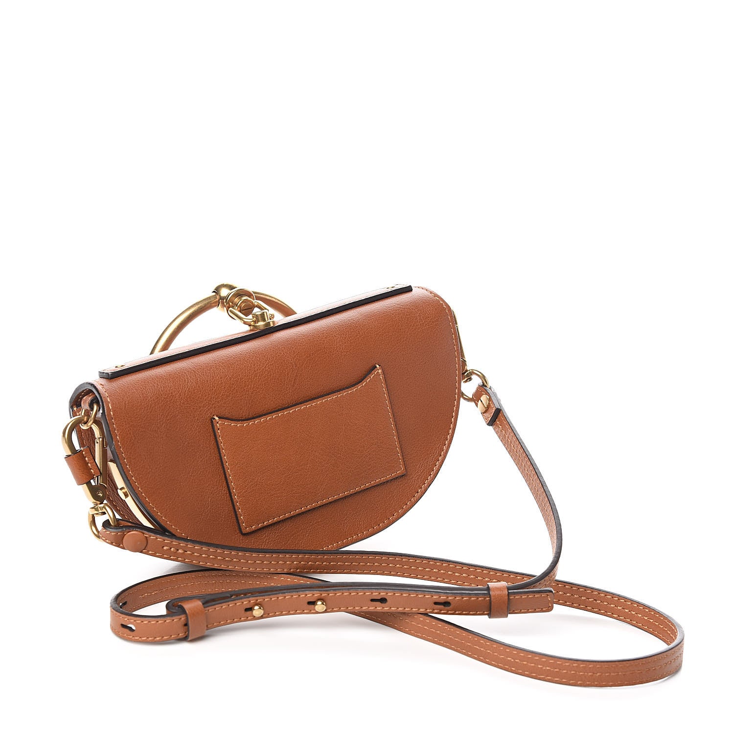 Chloe Calfskin Small Nile Bracelet Minaudiere Bag Caramel 3 of 11