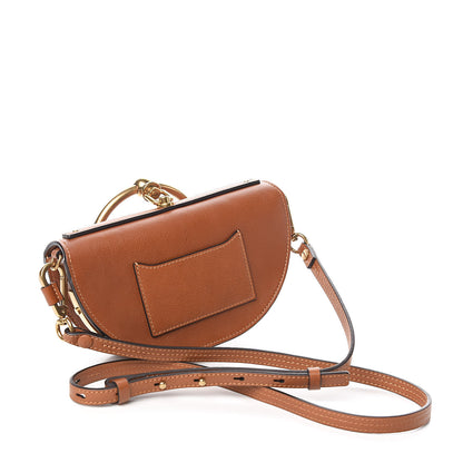 Chloe Calfskin Small Nile Bracelet Minaudiere Bag Caramel 3 of 11