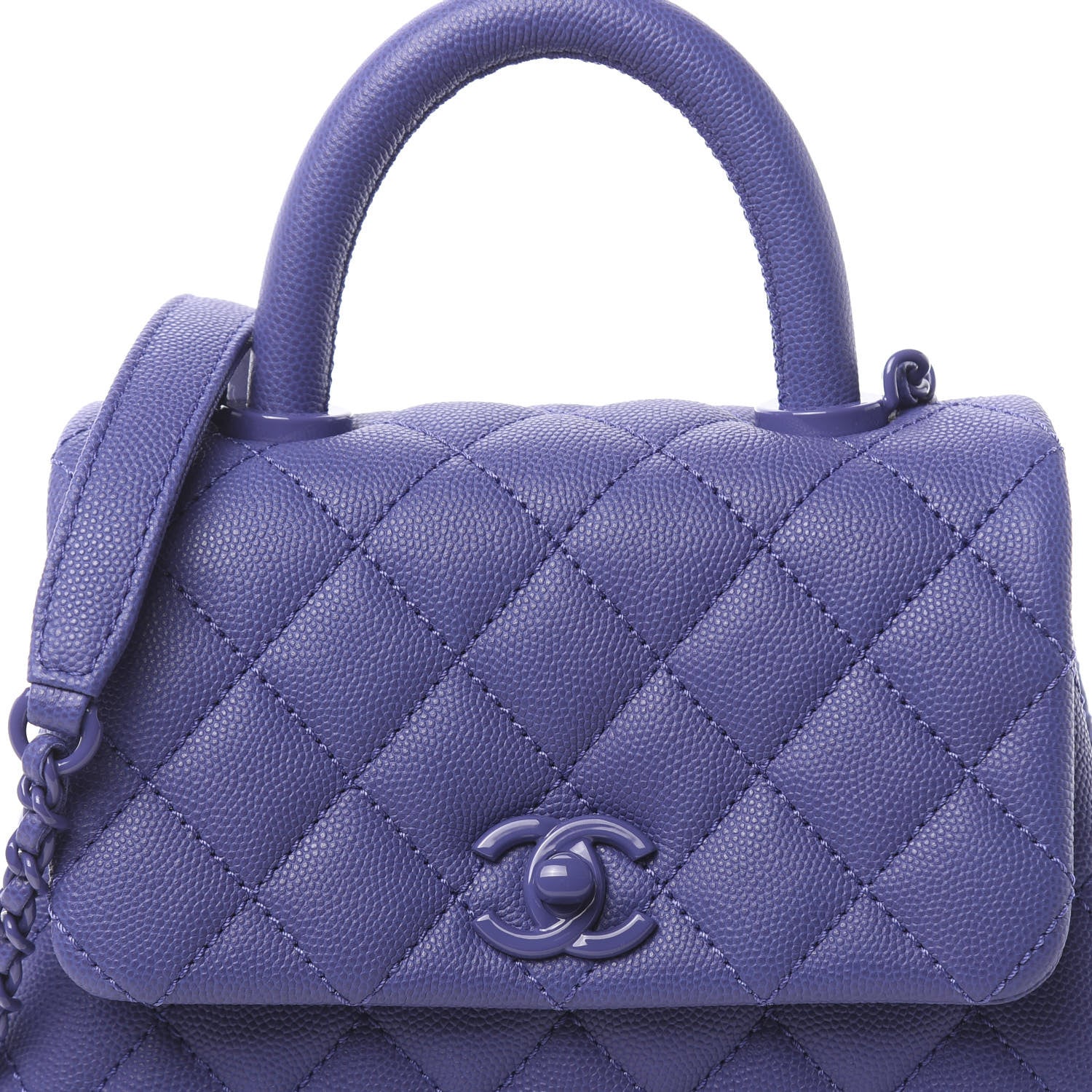 Chanel Caviar Quilted Incognito Extra Mini Coco Handle Flap Blue 10 of 11