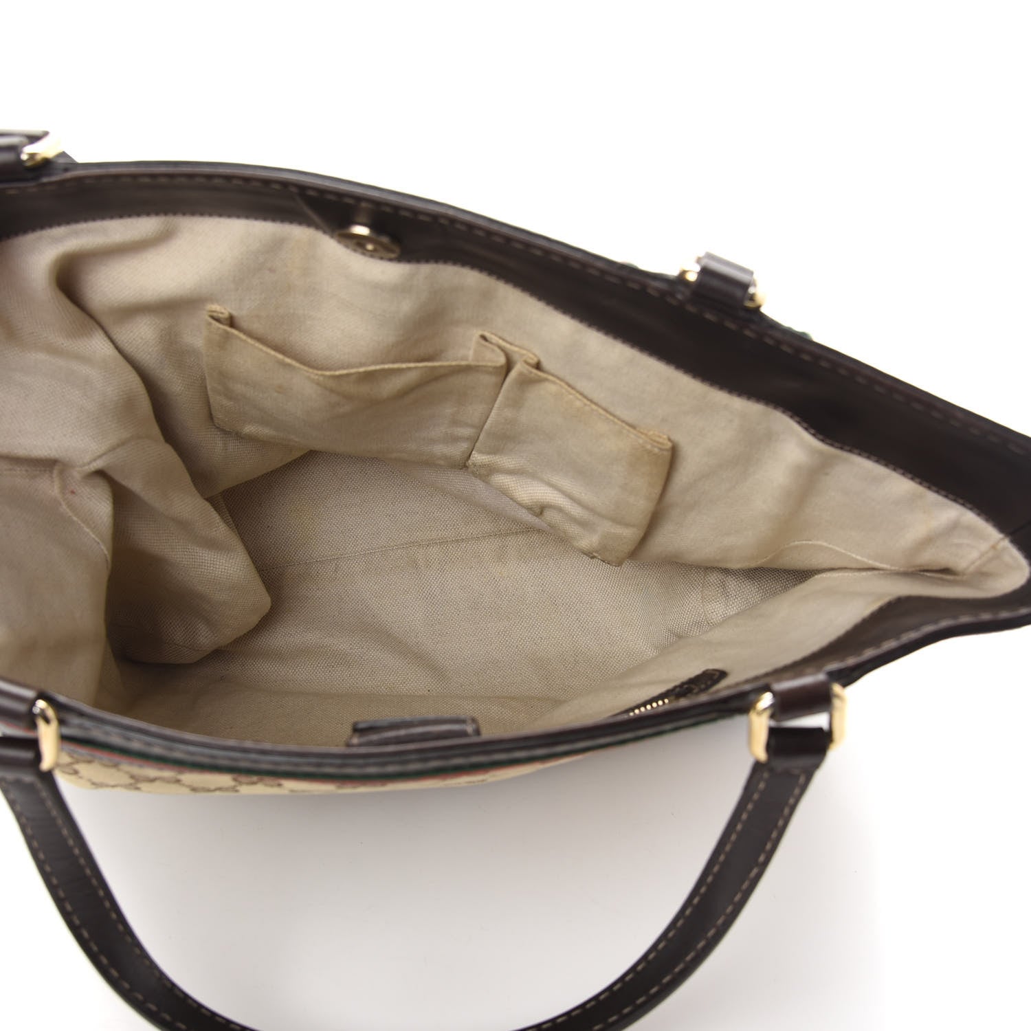 Gucci Monogram Web Medium Mayfair Tote Dark Brown 5 of 9