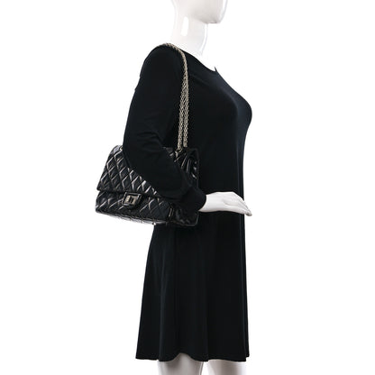 Chanel Distressed Patent Quilted 2.55 Reissue Flap 227 Black 2 of 9