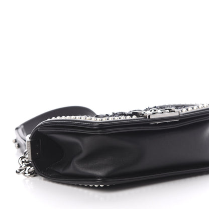 Chanel Calfskin Pearl Tweed Small Boy Flap Black 6 of 13