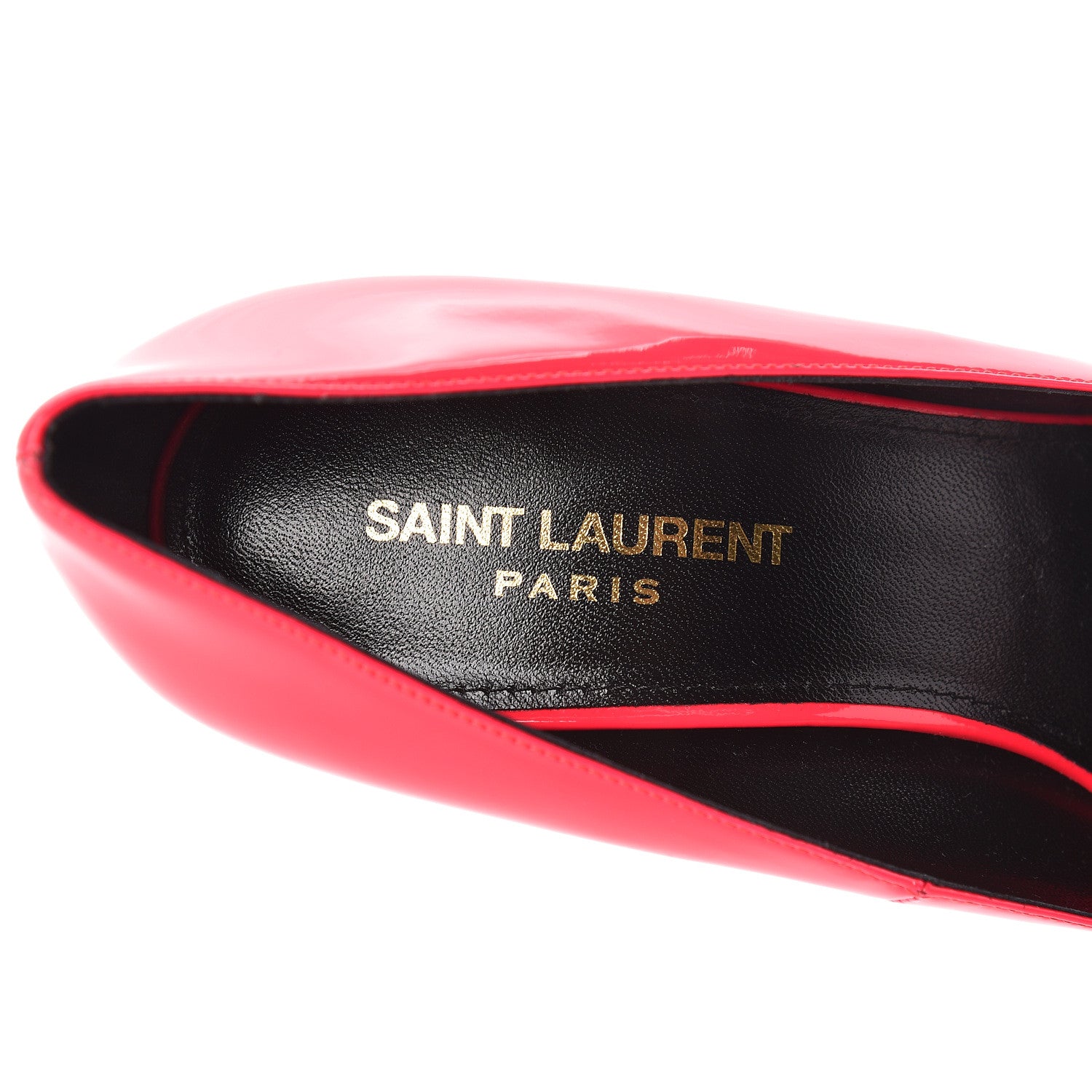 Saint Laurent Patent Calfskin Kiki 85 Pumps 38 Neon Pink 7 of 9