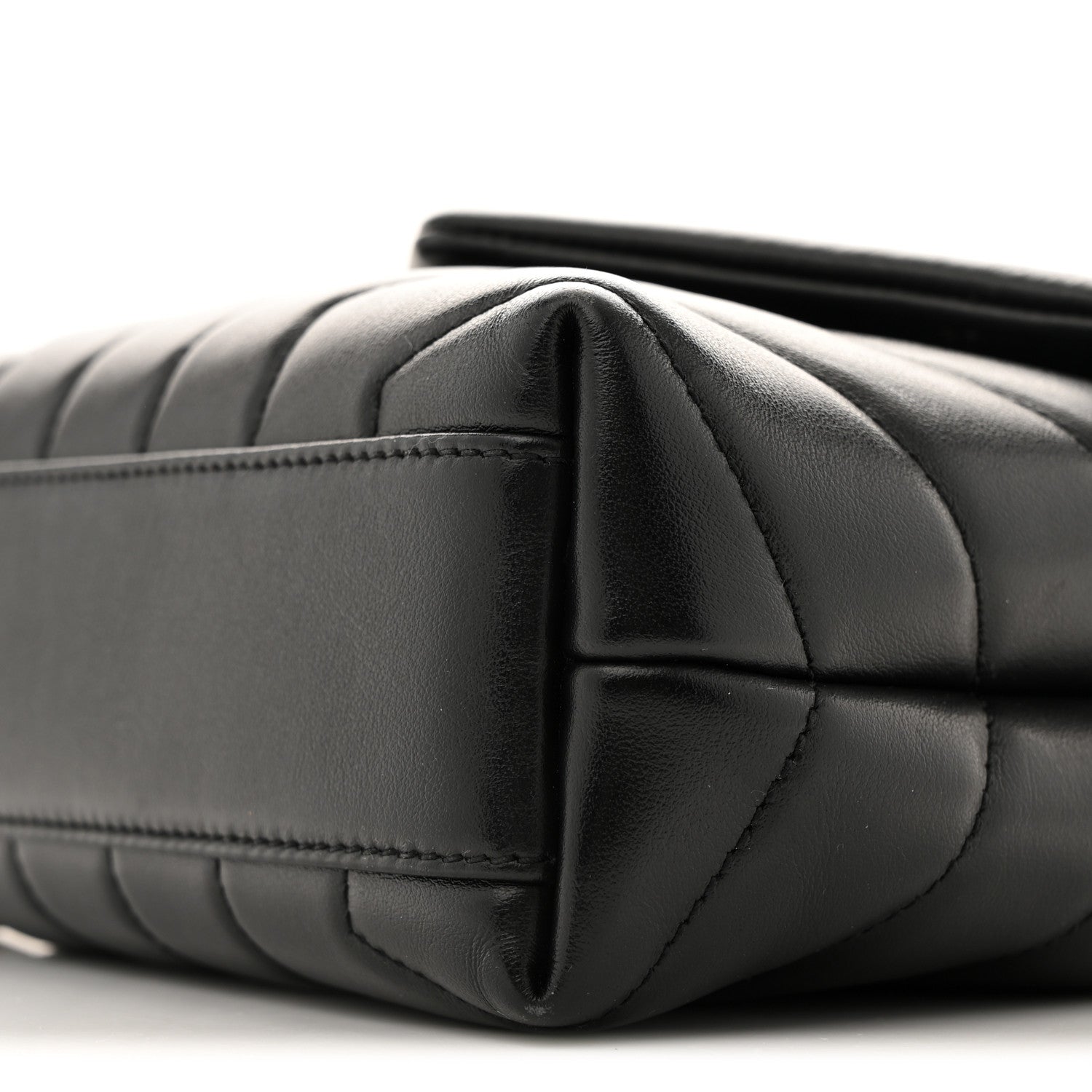 Saint Laurent Calfskin Y Quilted Monogram Toy Loulou Crossbody Bag Black 11 of 13