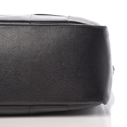 Delvaux Grained Calfskin Woven Shoulder Bag Black 12 of 14