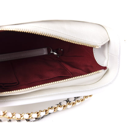 Chanel Aged Calfskin Quilted Small Gabrielle Hobo White 6 of 10
