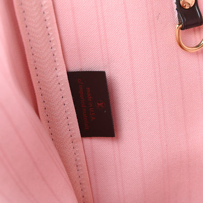 Louis Vuitton Damier Ebene Neo Neverfull MM Rose Ballerine 8 of 13