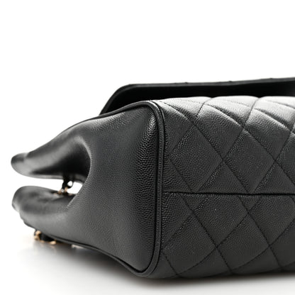 Chanel Caviar Quilted In Out Flap Shopping Tote Black 11 of 12