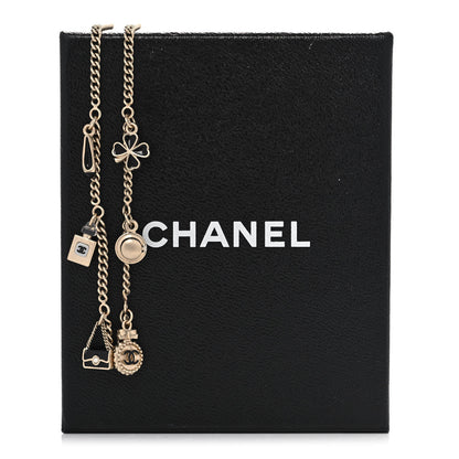 Chanel Enamel CC Charm Necklace Black Gold 6 of 6