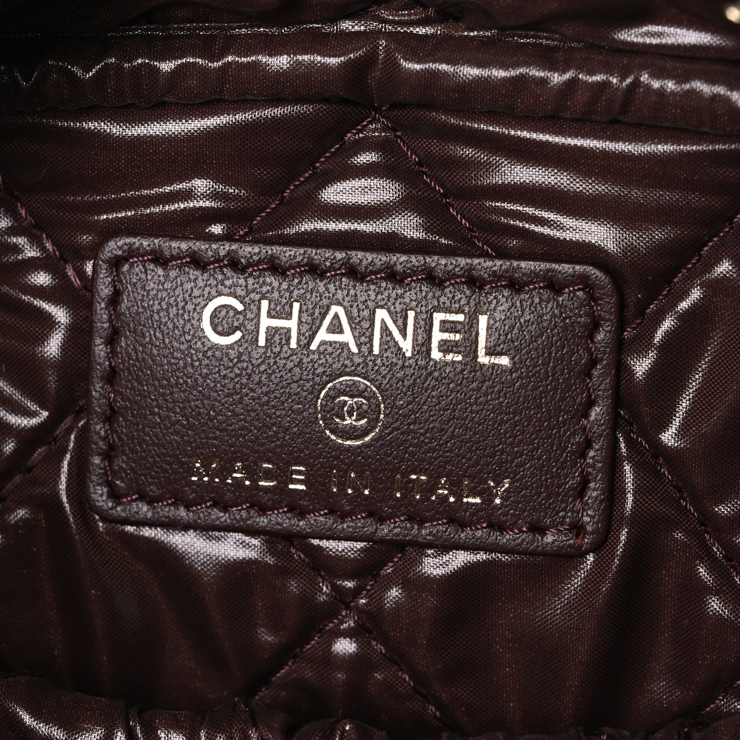 Chanel Caviar Quilted Medium Curvy Pouch Cosmetic Case Black 6 of 8