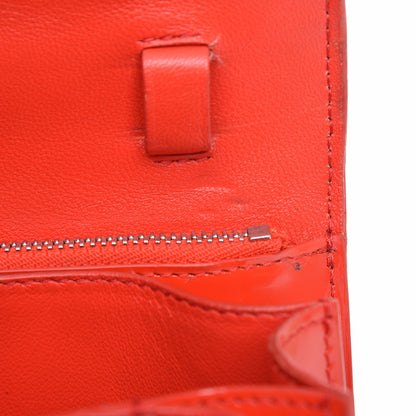 Celine Spazzolato Calfskin Classic Box Medium Flap Vermillion 8 of 10