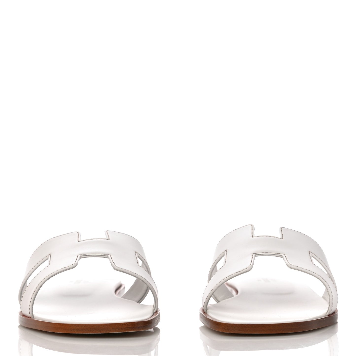 Box Calfskin Oran Sandals 41 White