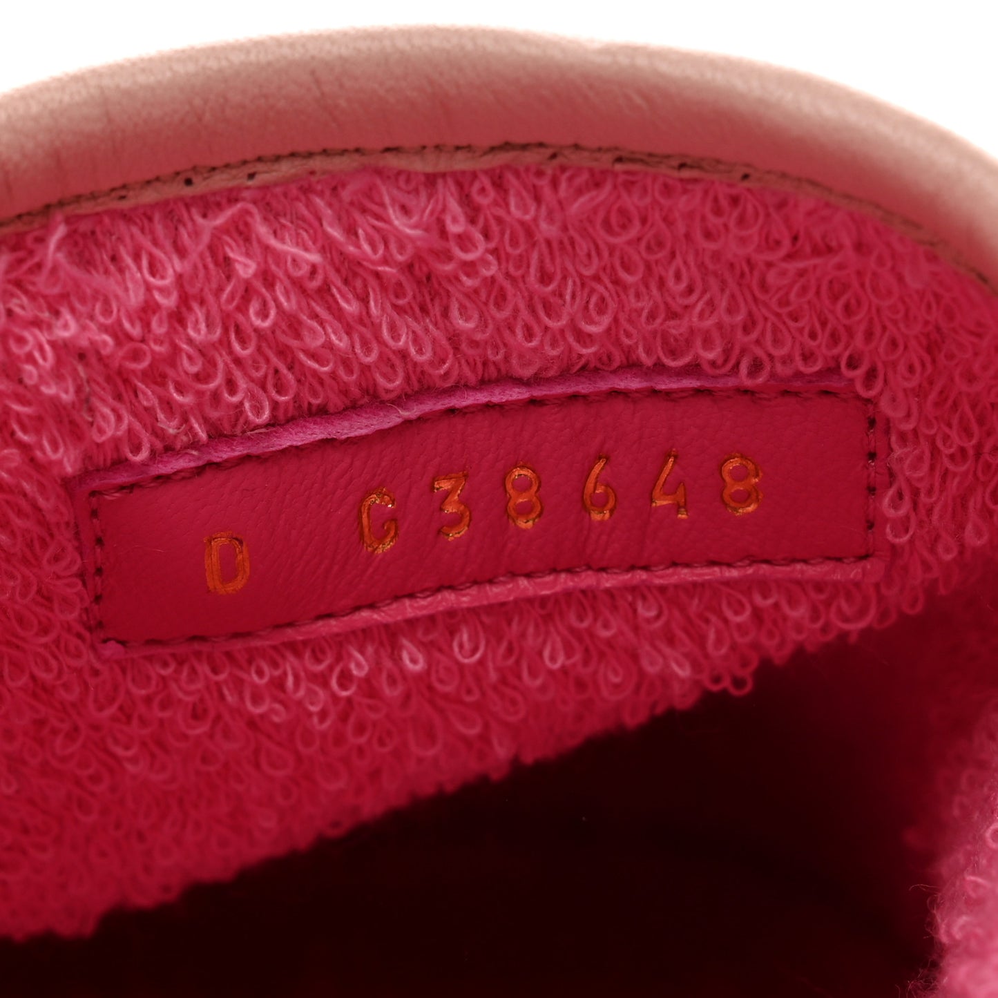 Fabric Lambskin Stitched Resin CC Mules 39.5 Pink Light Pink