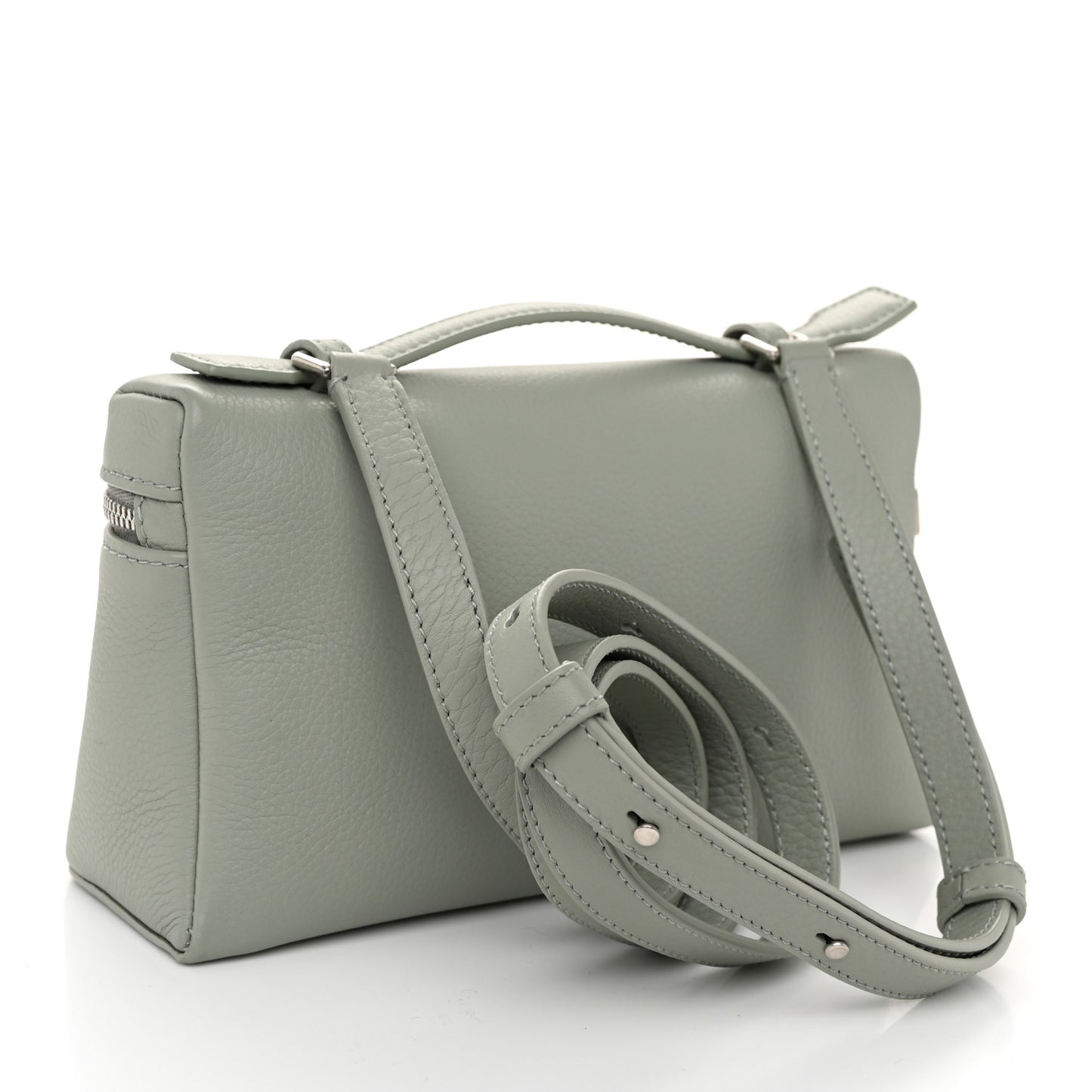 Grained Calfskin L19 Extra Pocket Pouch Eucalyptus