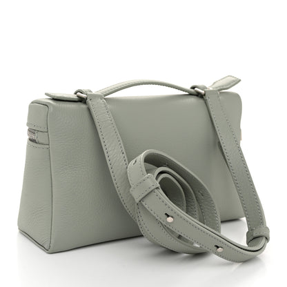 Loro Piana Grained Calfskin L19 Extra Pocket Pouch Eucalyptus 3 of 9