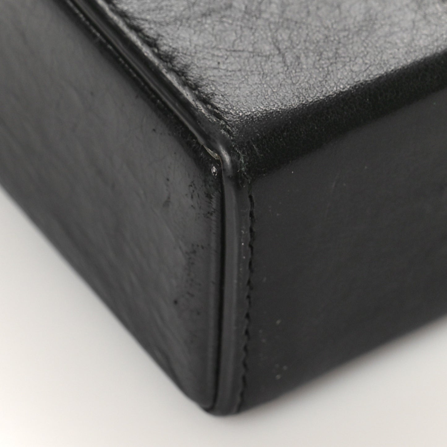 Crackled Lambskin 30 Montaigne Box Bag Black