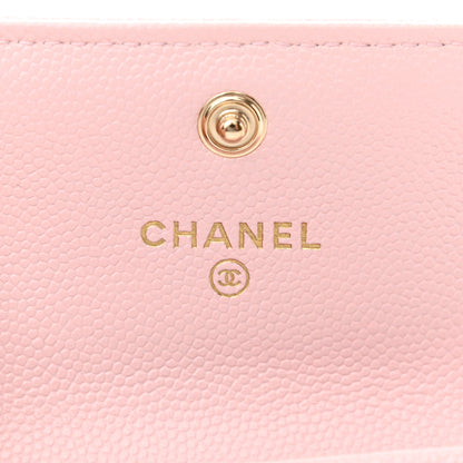 Chanel Caviar Quilted Crystal CC Flap Card Holder Pink 7 of 11