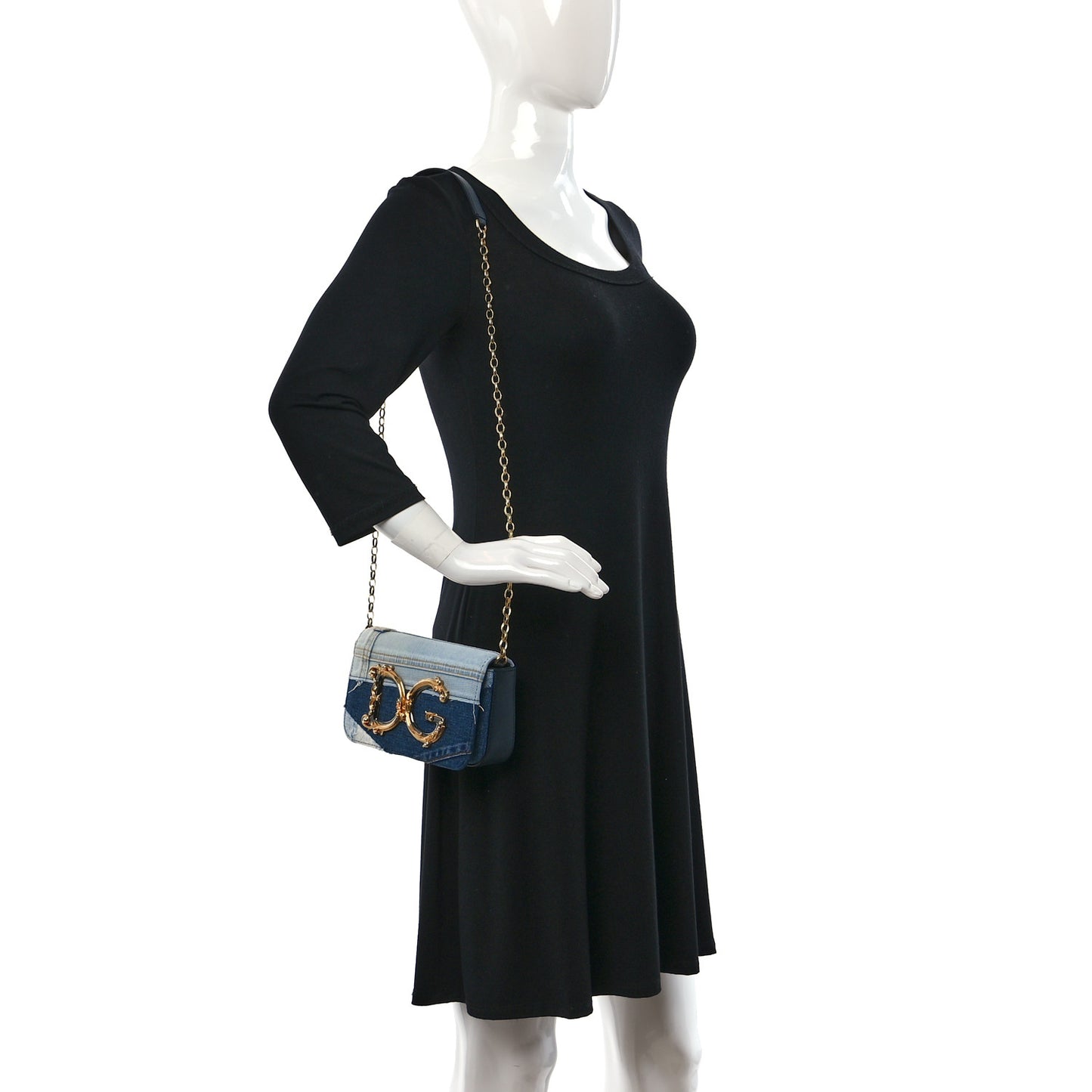 Denim DG Girls Shoulder Bag Blue