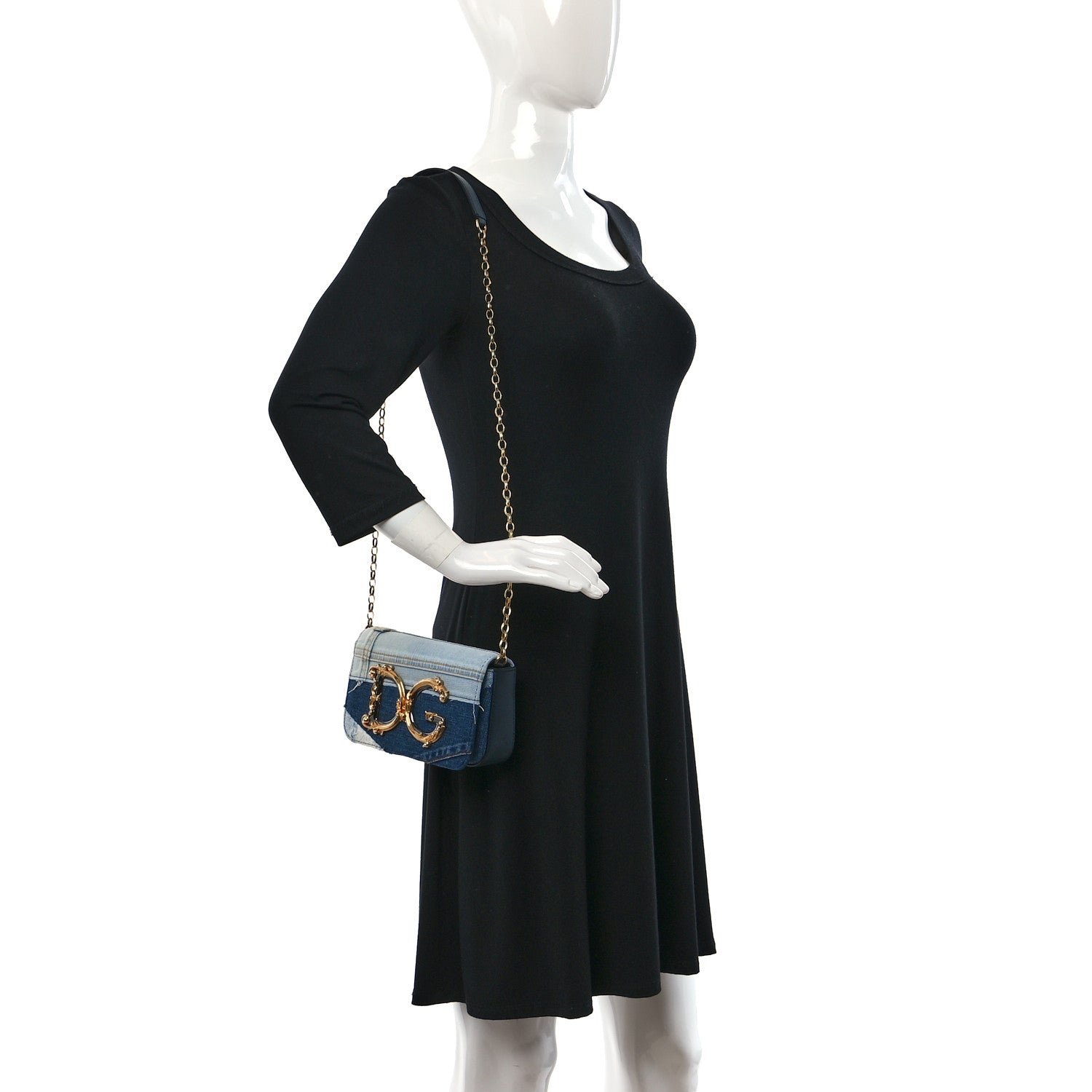 Dolce & Gabbana Denim DG Girls Shoulder Bag Blue 2 of 8