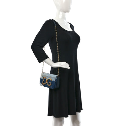Dolce & Gabbana Denim DG Girls Shoulder Bag Blue 2 of 8