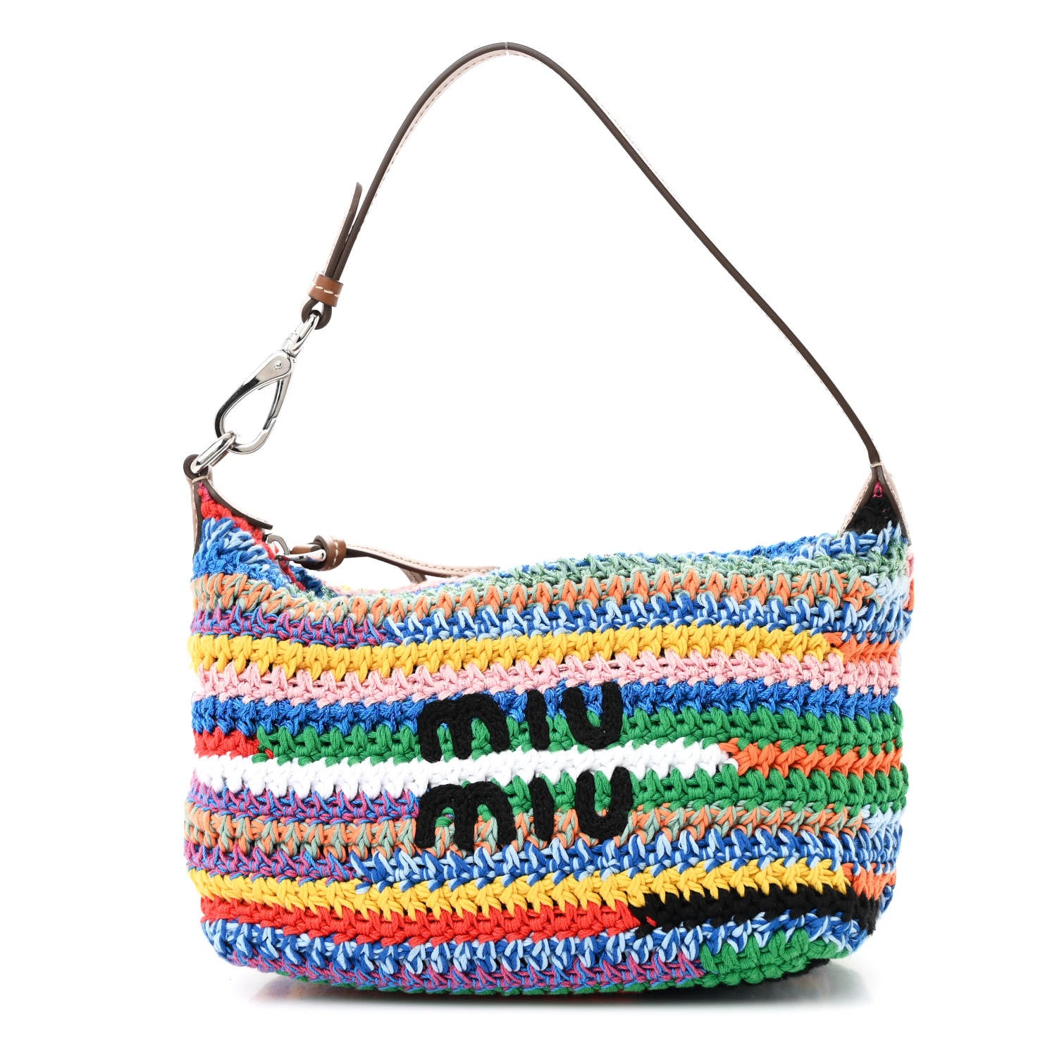 Miu Miu Fabric Crochet Pouch Multicolor 1 of 10