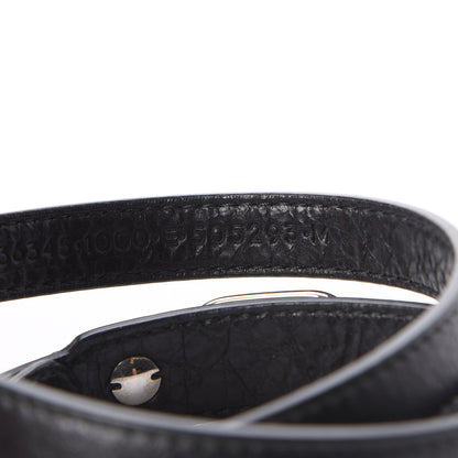 Balenciaga Agneau Giant Silver Hardware Triple Tour M Bracelet Black 6 of 7