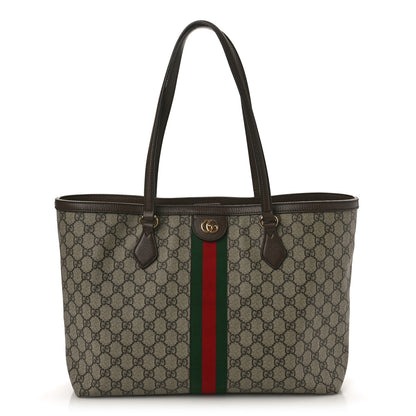Gucci GG Supreme Monogram Medium Ophidia Shopping Tote Brown 1 of 8
