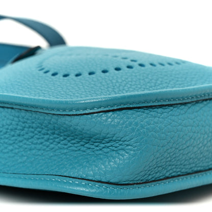 Hermes Taurillon Clemence Amazone Evelyne TPM Turquoise Colvert 10 of 11