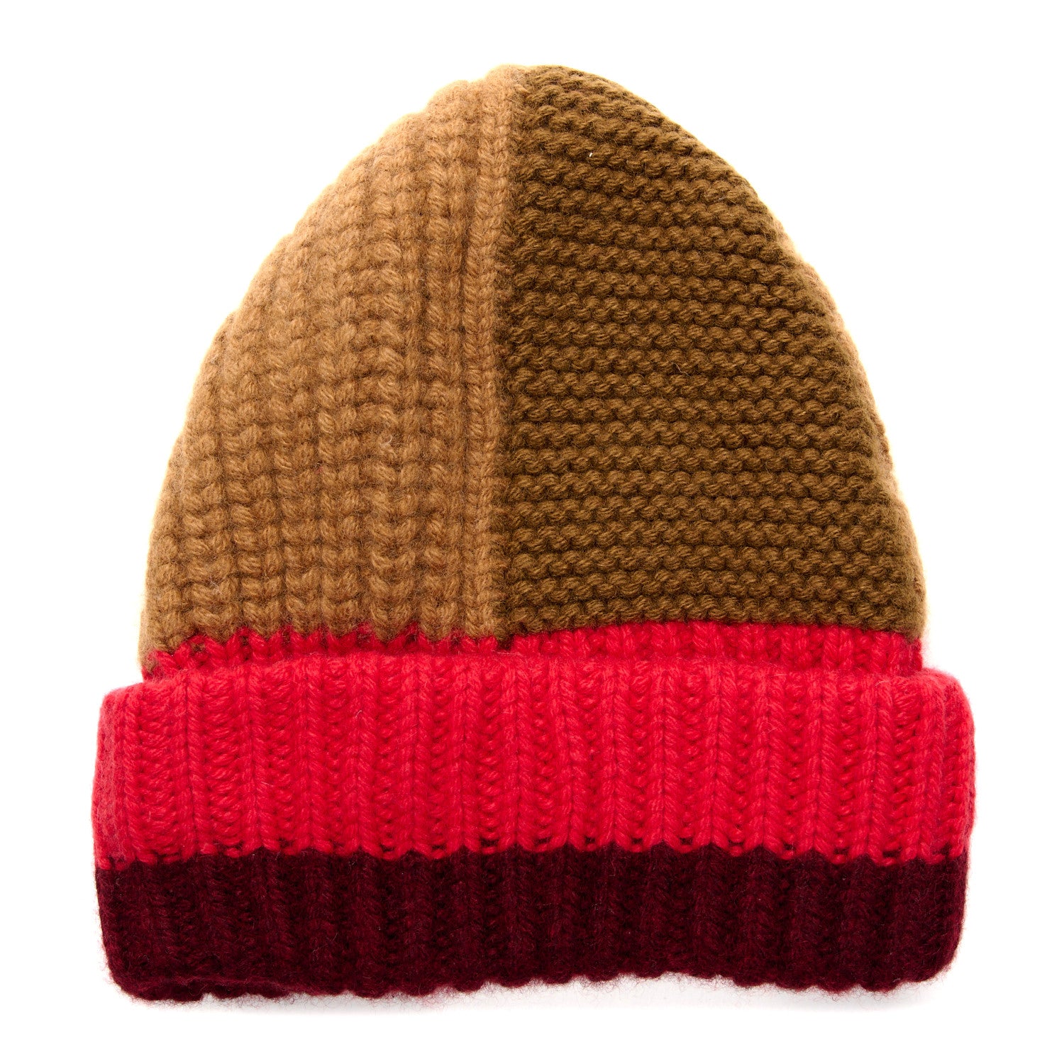 Hermes Cashmere Detroit Beanie Hat S Beige Bordeaux 2 of 4